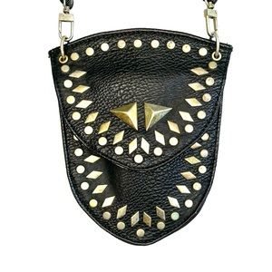 Black and Gold Studded Women's Bag